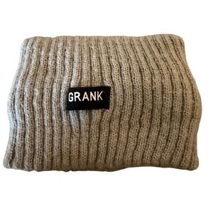 GRANK Knit Neck Ear Warmer Gaiter Gray Ribbed Cozy Winter‎ Accessory
